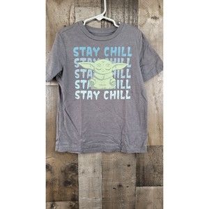Baby Yoda Star Wars Stay Chill Kids Tee Short Sleeve Size Small 6/7